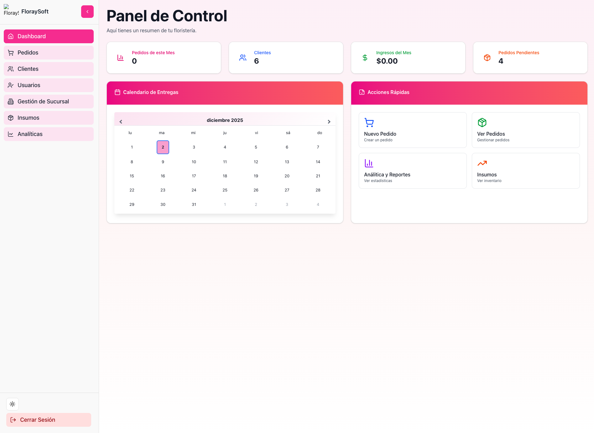 Floraysoft - Solución Especializada para Florería